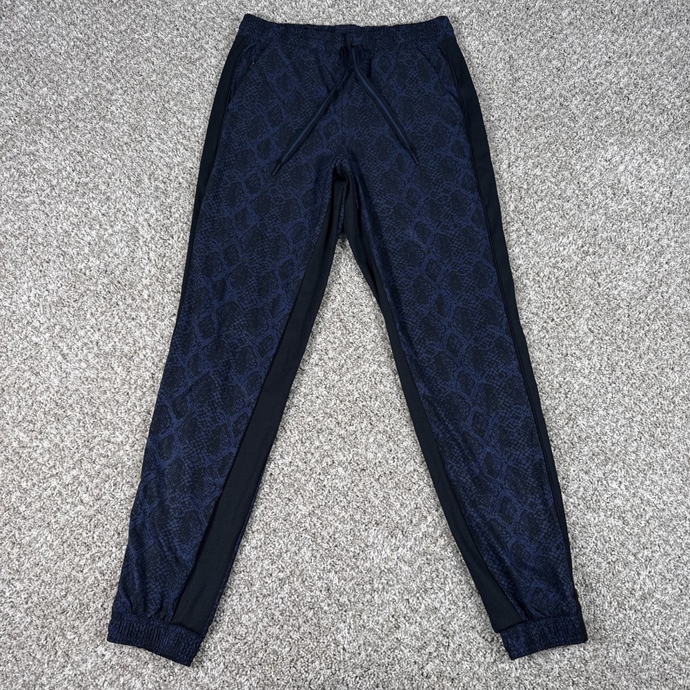 Athleta Brooklyn Jogger Womens 6T Navy Snake Print Drawstring Athletic Pants